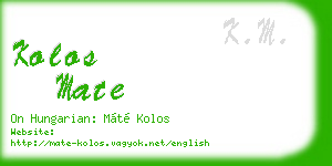 kolos mate business card